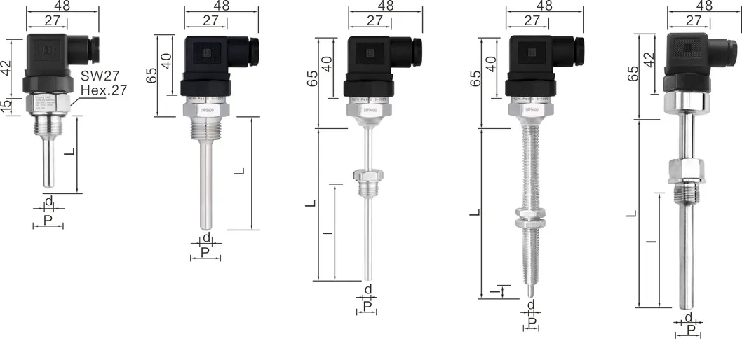 Transmițător de temperatură integrat opțional cu ieșire 4~20 Ma, RS485 și protocol Hart
