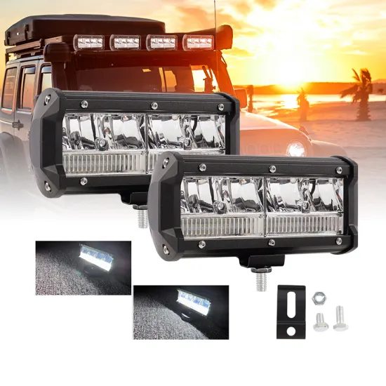 Super Bright LED Work Light Bar for Cars - 7 Inch, 6000K, 96W, Waterproof IP67
