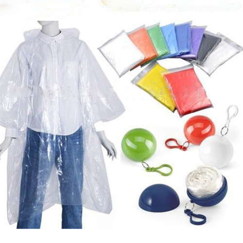 Promotional Disposable Foldable Rain poncho adullt size