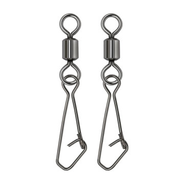 Stainless Steel Rolling Swivel with Hooked Snap for Sea Fishing Tackle