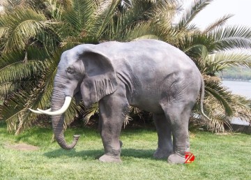 African copper & bronze elephant statues for sale