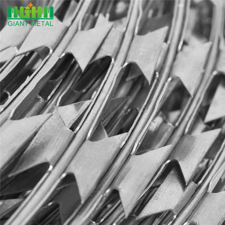 Metal PVC Coated Cross Razor Wire