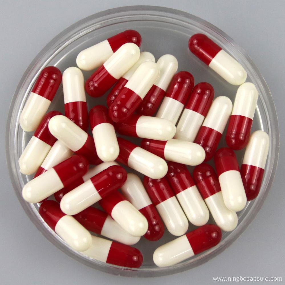 Empty capsule red white color