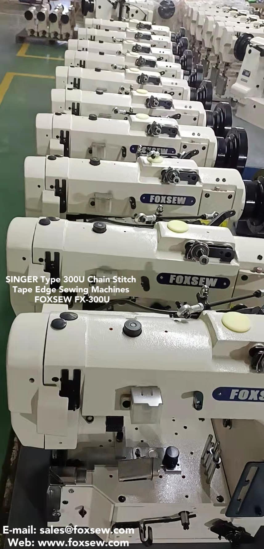 SINGER Type 300U Chainstitch Tape Edge Sewing Machines FOXSEW FX-300U -3