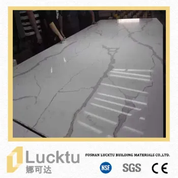Hot selling products alibaba gold supplier Carrara honed white quartz stone slab