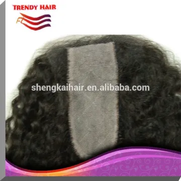 5a Human Hair Curly Silk Base Top Closure