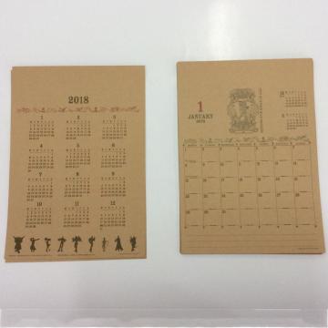 western retro calendar writing paper set