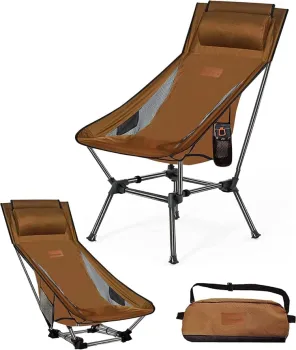 Folding Portable Metal Picnic Chair for Outdoor Camping