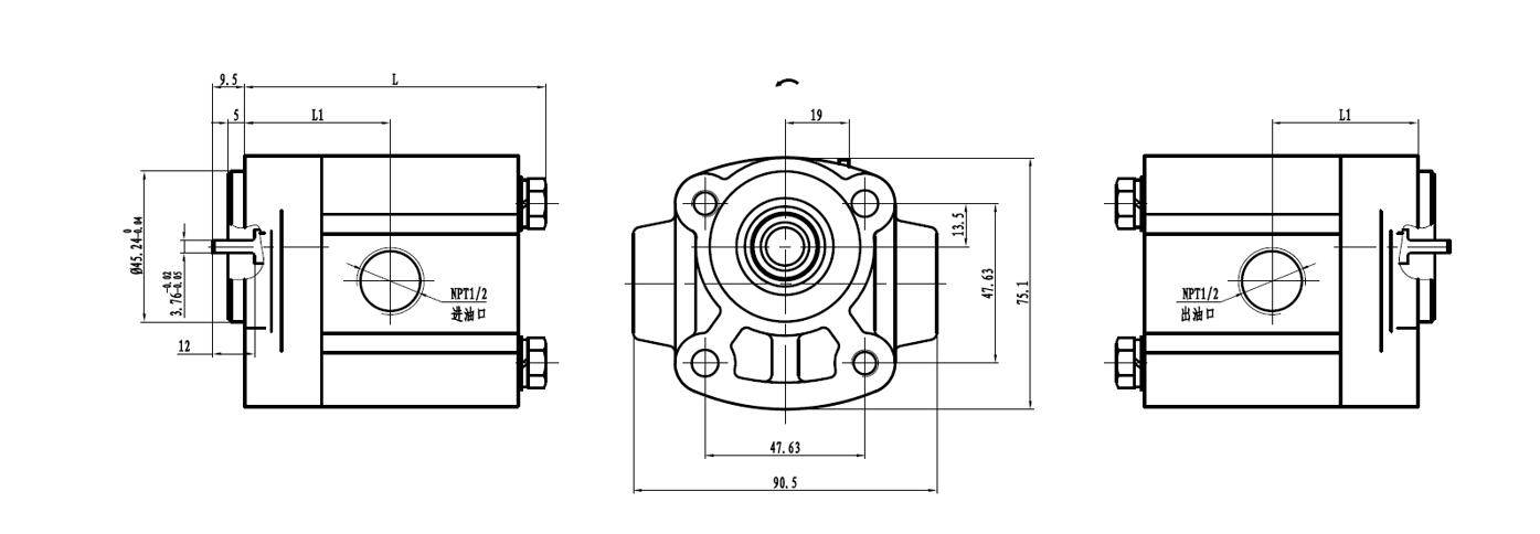 1QPF**L**B27* Dimensions