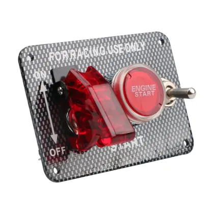 Racing Car Ignition Switch Panel with Engine Start Button