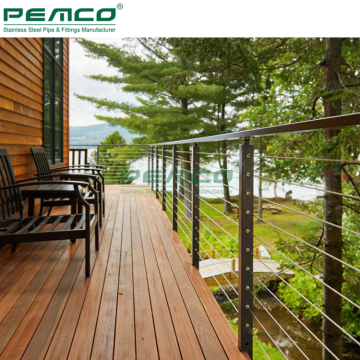Black Cable Balustrade: 304/316 Stainless Steel Low-Maintenance Outdoor Deck Railing