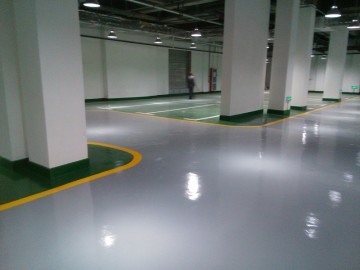 School parking lot self-leveling epoxy floor paint