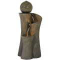 Modern Sphere Curve Zen Outdoor Water Fountain