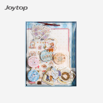 Ownday Cartoon Bear Sticker Gift Set with Washi Tape and Sticky Notes for Students