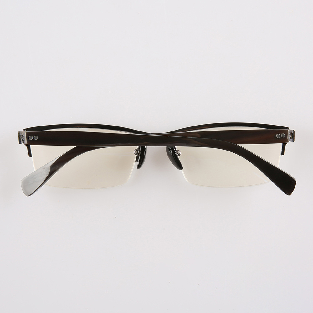 Half Frame Buffalo Horn Eyeglasses Frame