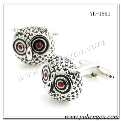 YH-1851 Novelty Owl Animal Cufflinks