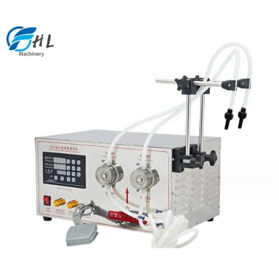 Corrosion-Resistant Tabletop Digital Control Magnetic Pump Liquid Filling Machine with 2 Nozzles