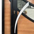 Özel Modern Ahşap Ferforje Demir Ekran Pivot Kapılar