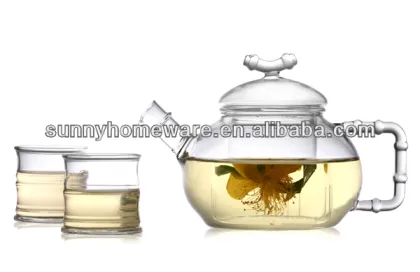 hand made glass tea set / glass tea pot / tableware