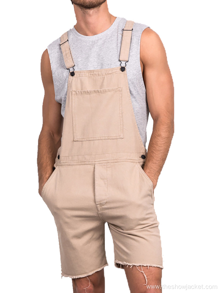 Men's Overalls Shorts Cotton Factory Wholesale Custom