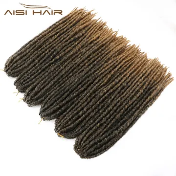 Aisi Hair 16 Inch Ombre Color Goddess Dreadlocks Crochet Braids 20 Inch Faux Locs Afro Braiding Hair Extensions for Black Women