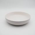 Handgemaakte keramische diner set, witte steengoed servies sets, uniek steenwerkvleesset