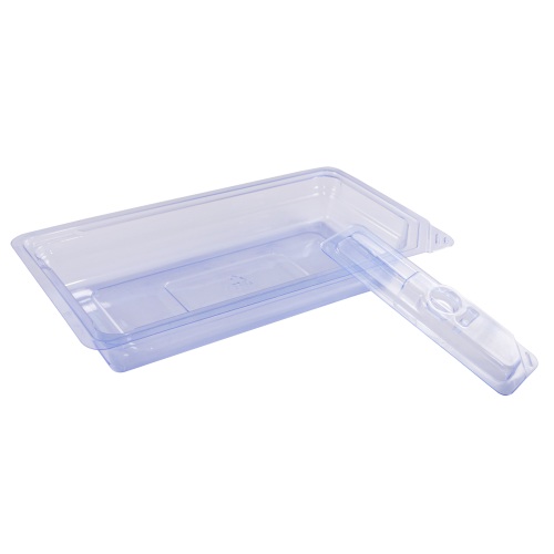 Medical device packaging plastic thermoformed tray