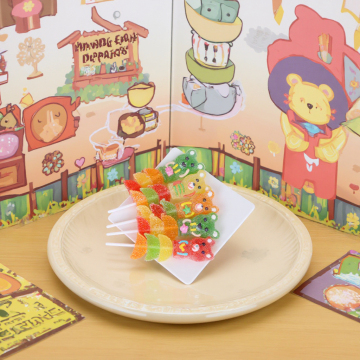 Custom OEM Spicy Sweet Bitter Gelatin Lollipops in Fresh Cartoon Packaging