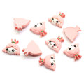 Lovely Resin Cartoon Girl Head Flatback Cabochon Random Slime Components For Accessory DIY Findings