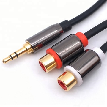 Stereo Audio Adapter Extension Cable - 3.5mm Male to 2 RCA Female