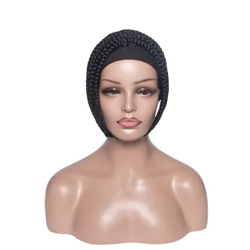 Wholesale Short Box Braided Headband Wigs for Black Women Dreadlock Braid Scarf Wig Twist Crochet Braids Hair Wig