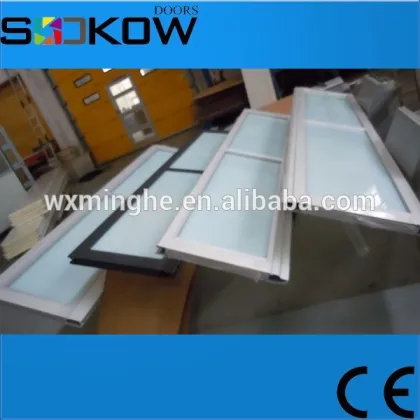 aluminum tempered glass insert sectional garage door