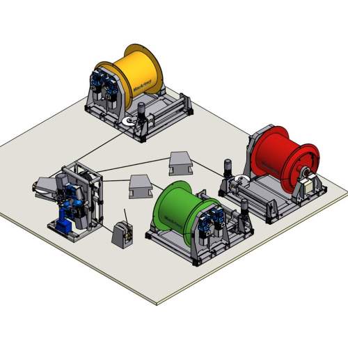 Sistema de comunicación de cabrestante de cuerda de control infinito para minería