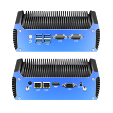 Komputer mini perindustrian dwi lan fanless