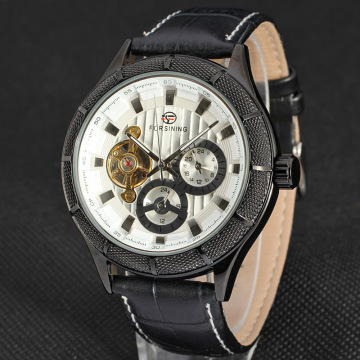 OEM/ODM leather Wrist mechanical Watch for male