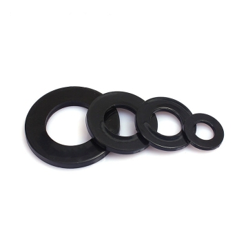Black Nylon Flat Rubber and Plastic Round Washers M2 to M20