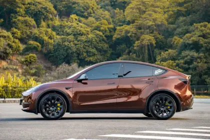 Liquid Metal Brown Vinyl Car Wrap Film 1.52*18M