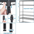 Étagères à fil mobile noir à 6 niveaux lourds