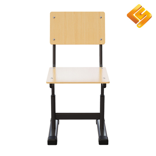 Черный учебный стул с Т-образными ножками и регулируемой высотой