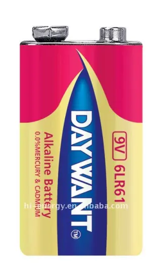 6LR61 9V Shrink or Blister card alkaline battery