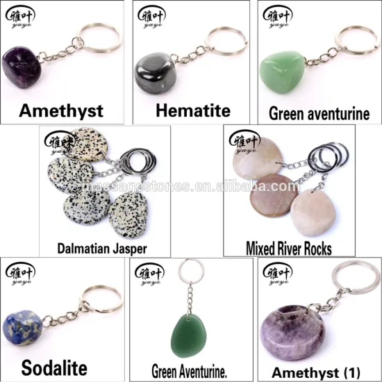 Bulk Wholesale Gemstones/Semi-precious Stones Custom Keychains