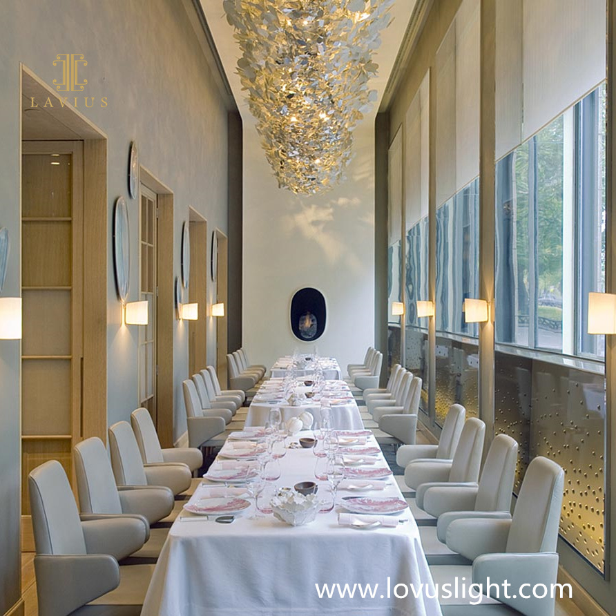 Rectangular Large Modern Hotel Banquet Hall Lighting Crystal Chandelier ...