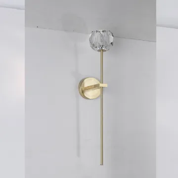 Clear Cut Glass 3 Light Bath Vanity Wall Lighting