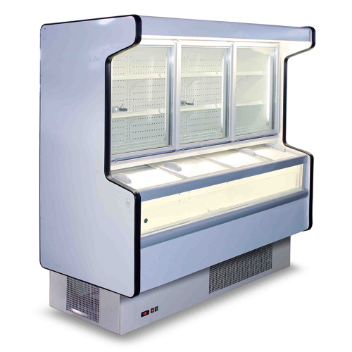 Популярный дизайн комбинированный морозильник супермаркета