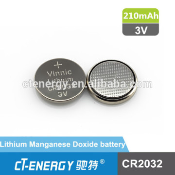 vinnic button battery widely using for calculators, watches batteries of lithium coin cell cr2032
