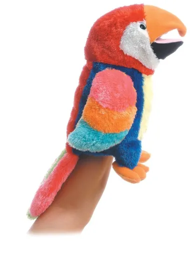 2014 new design plush parrot hand puppet