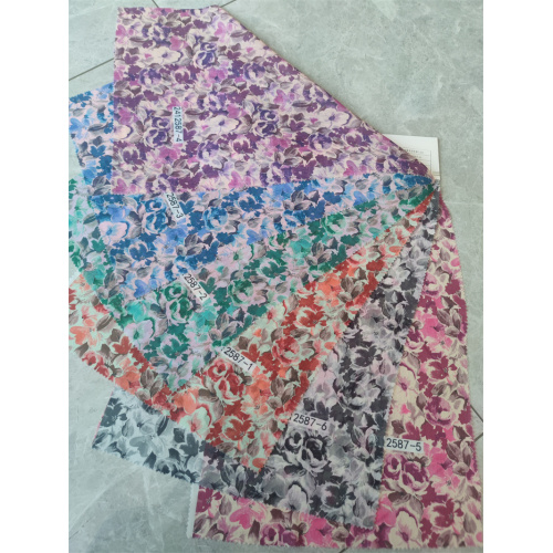 Fabrik Chiffon Polyester Digital Bercetak 50d Floral