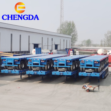 4 Axle 3 Axle Flat Low Bed Truck Trailer for Sale