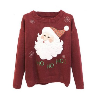 15CS0007 2016 Girl's santa face funny christmas sweater