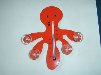 Octopus Shape Wall Red Mercury Thermometer